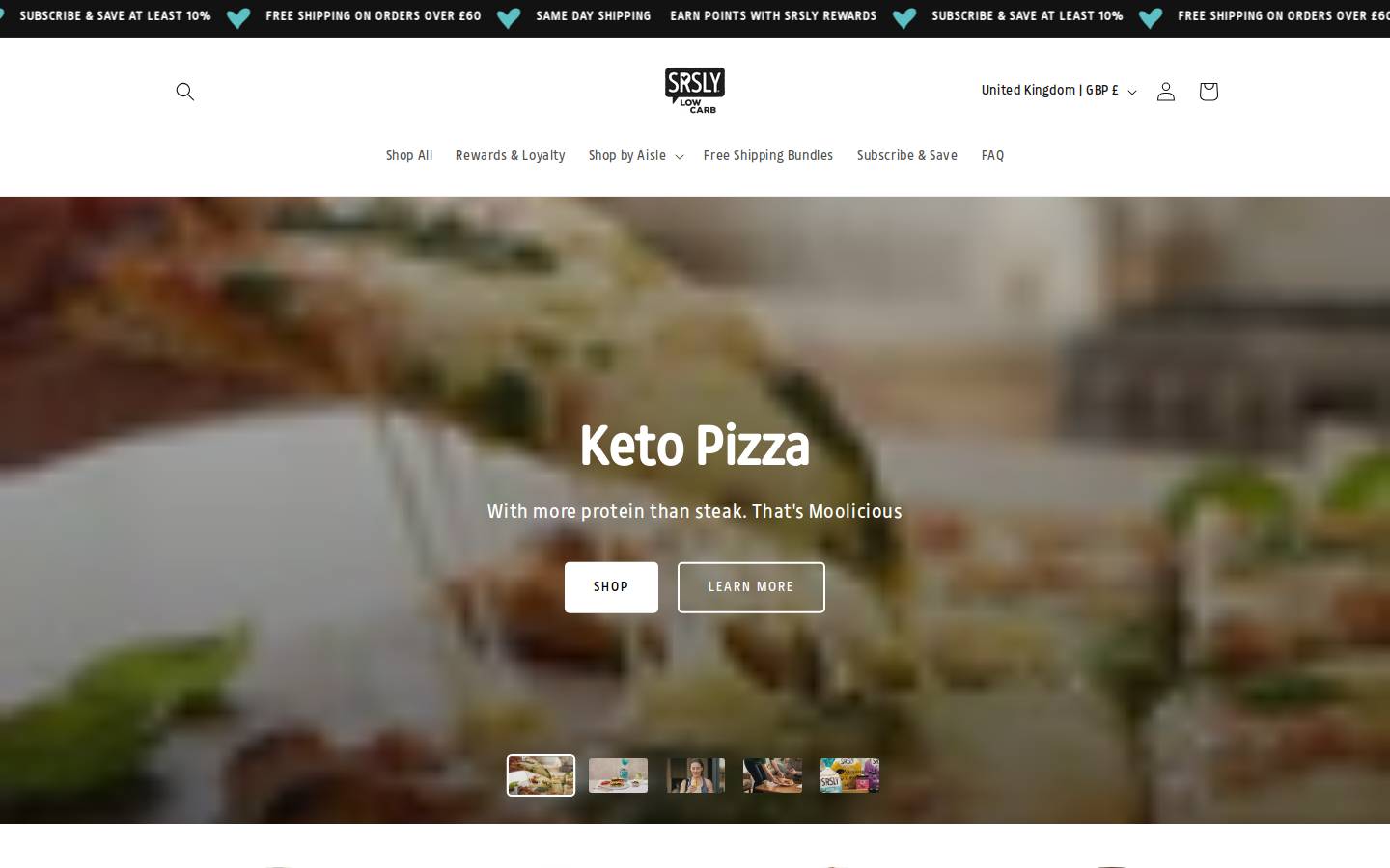 SRSLY HEALTH homepage screenshot
