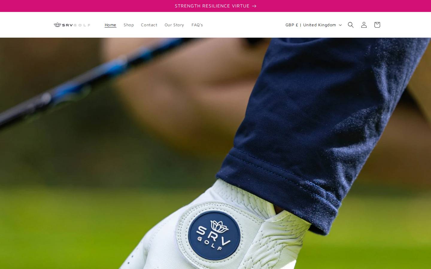Srvgolf homepage screenshot