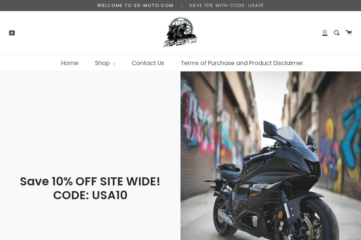ss-moto.com homepage screenshot