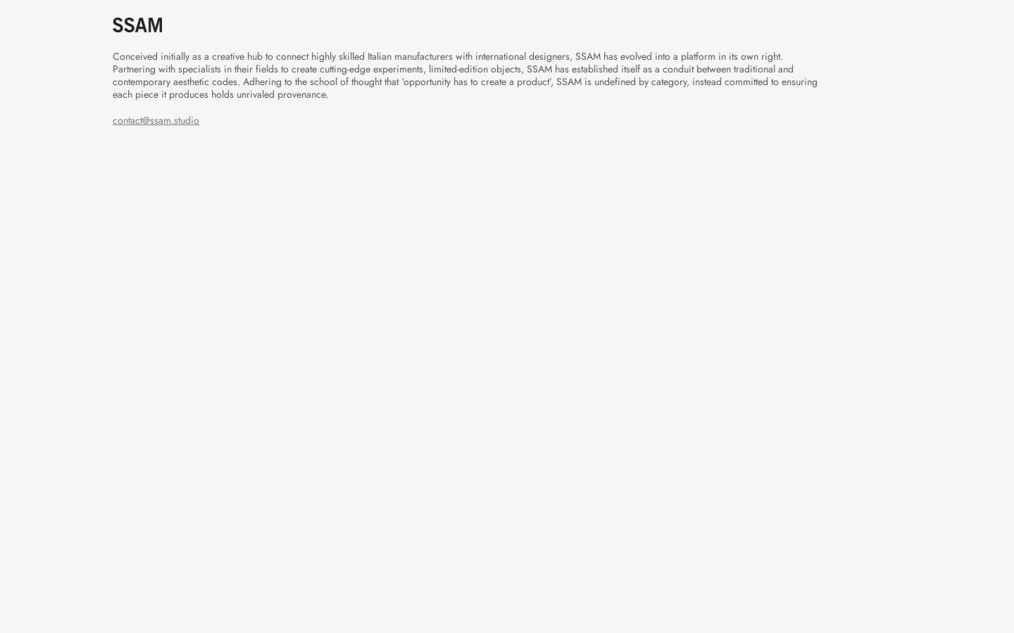 ssam.studio homepage screenshot