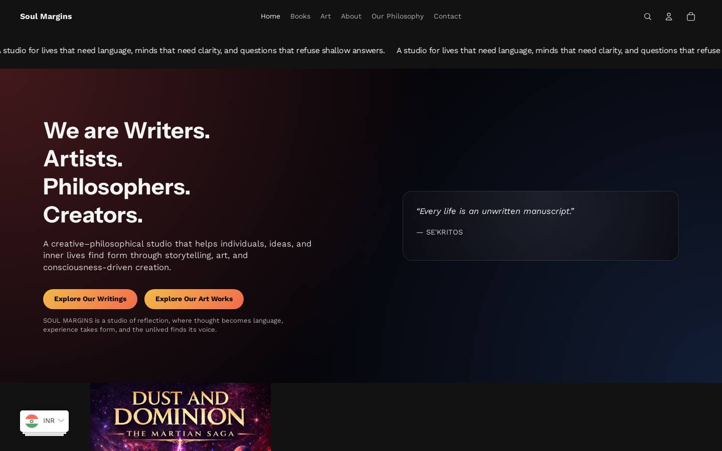 ssandssarts.com homepage screenshot