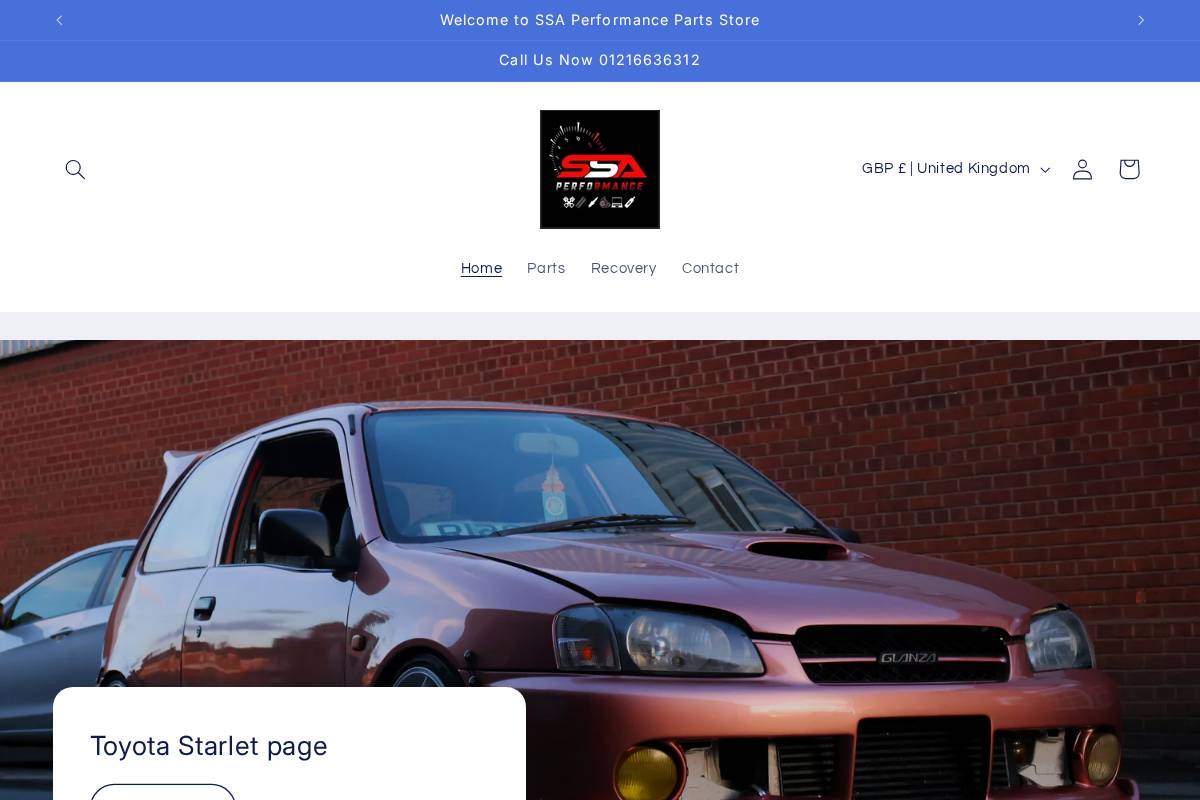 ssaperformance.com homepage screenshot