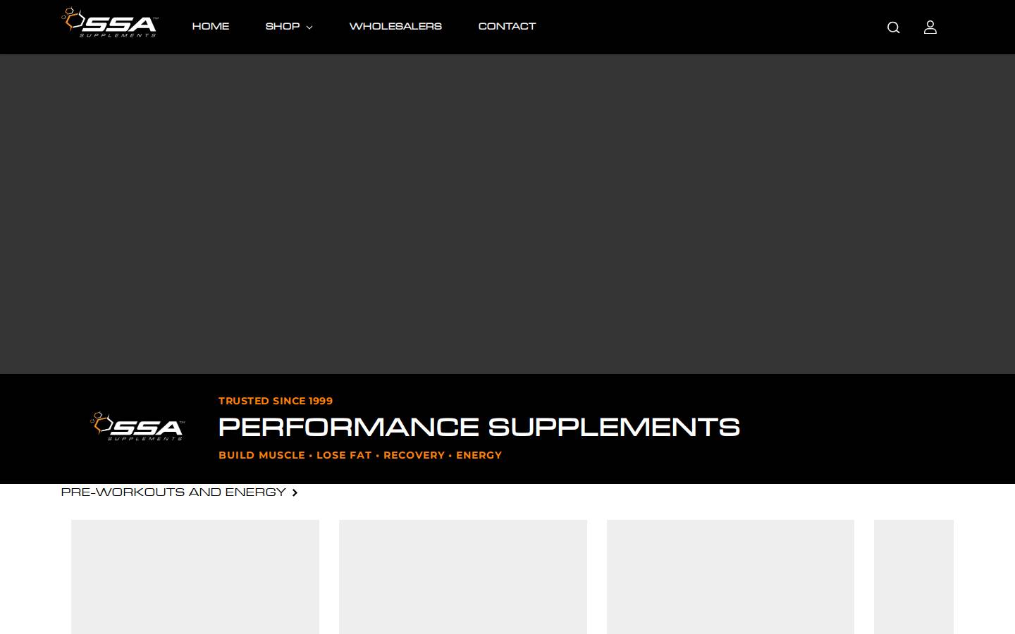 ssasupplements.com homepage screenshot
