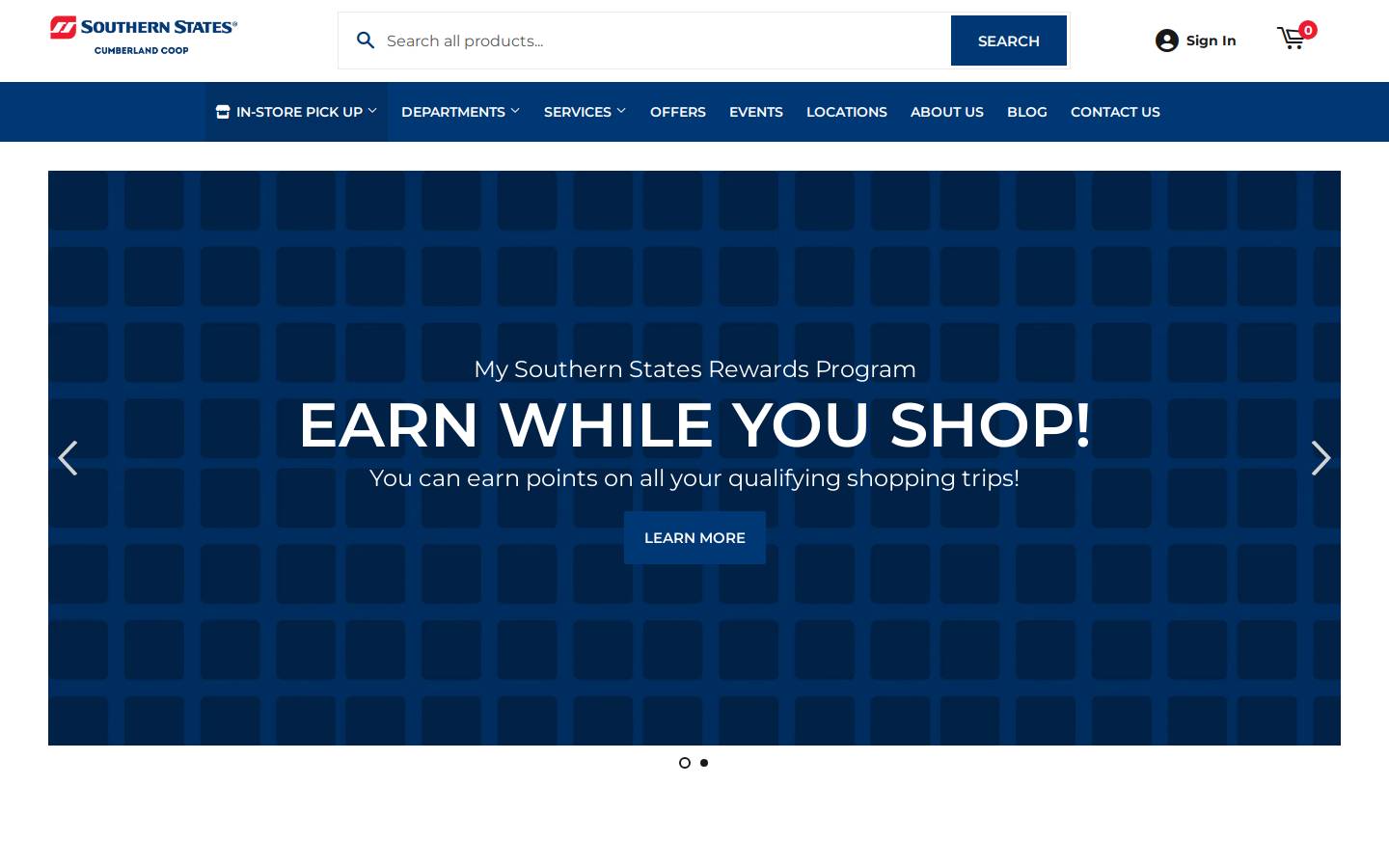 sscumberlandcoop.com homepage screenshot