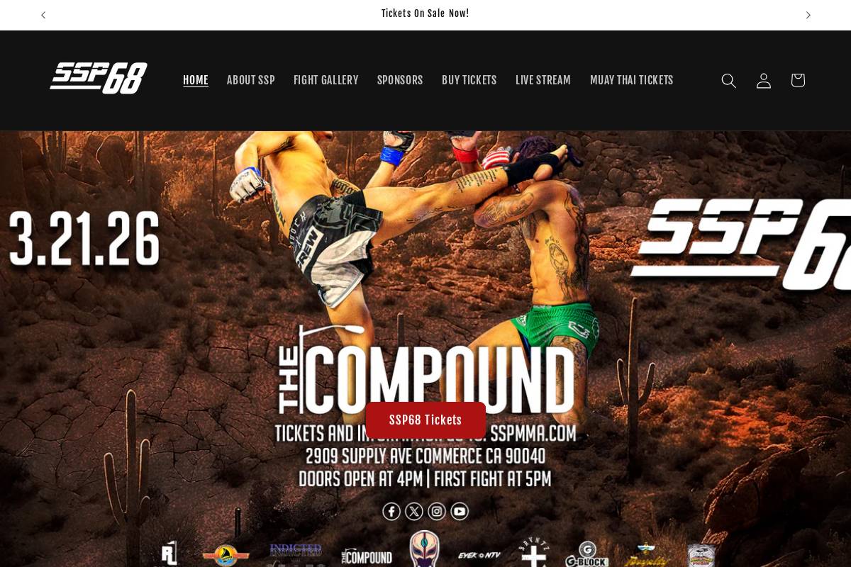 sspmma.com homepage screenshot