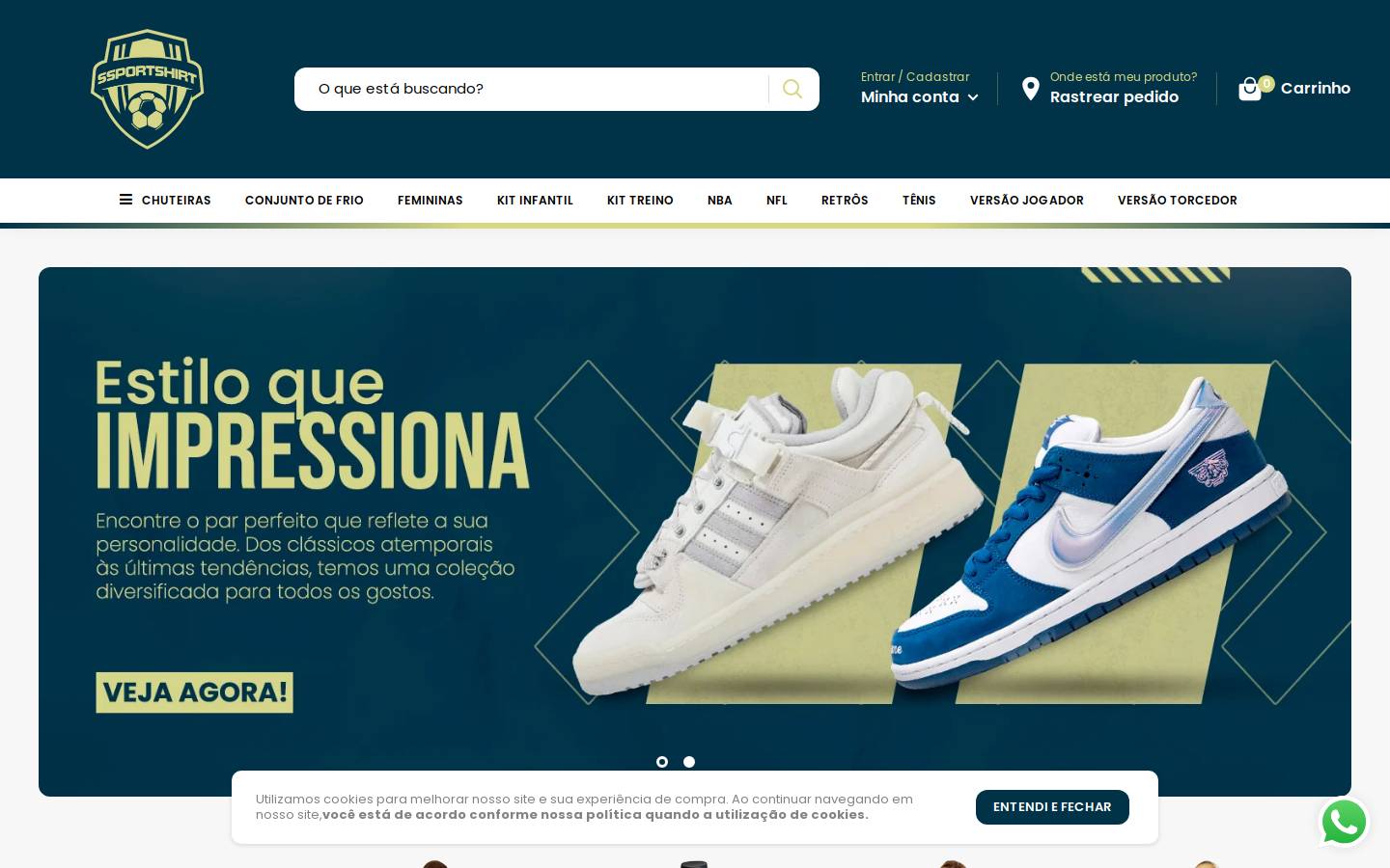 ssportshirt.com homepage screenshot