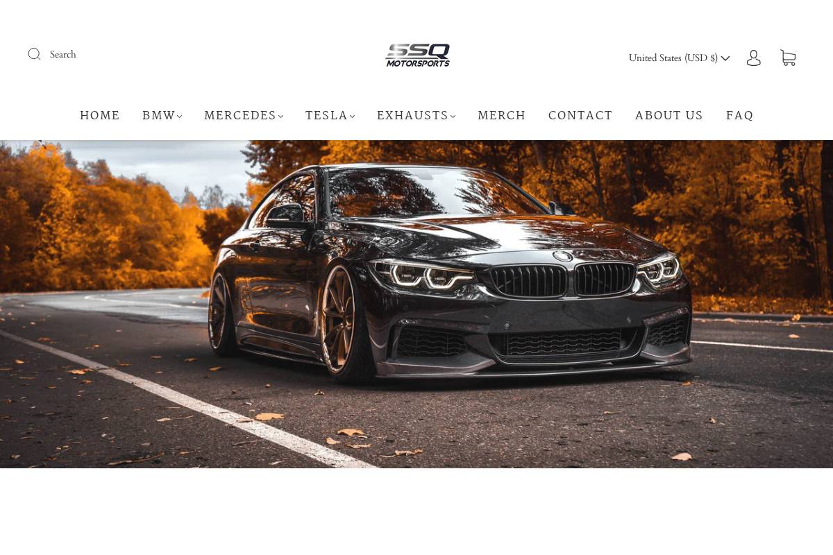 ssqmotorsport.com homepage screenshot