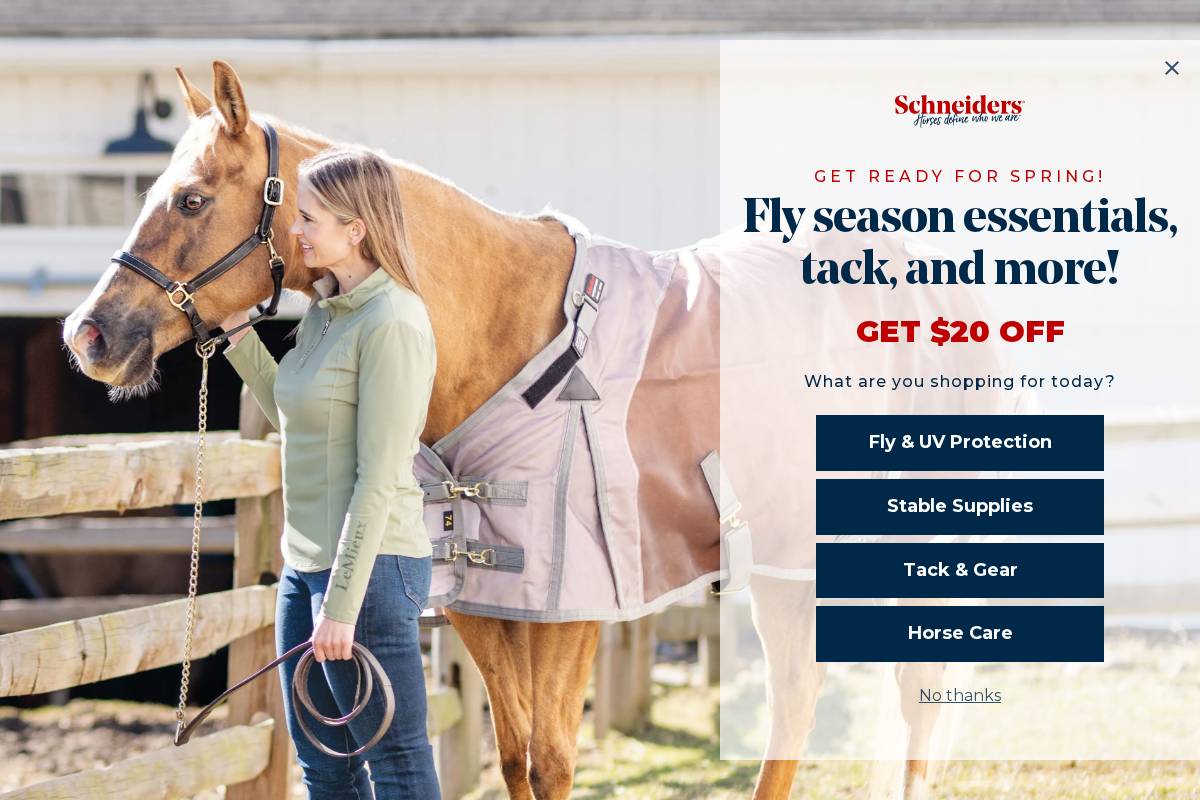 Schneider Saddlery homepage screenshot