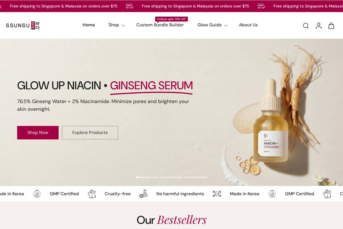 ssunsu.com homepage screenshot