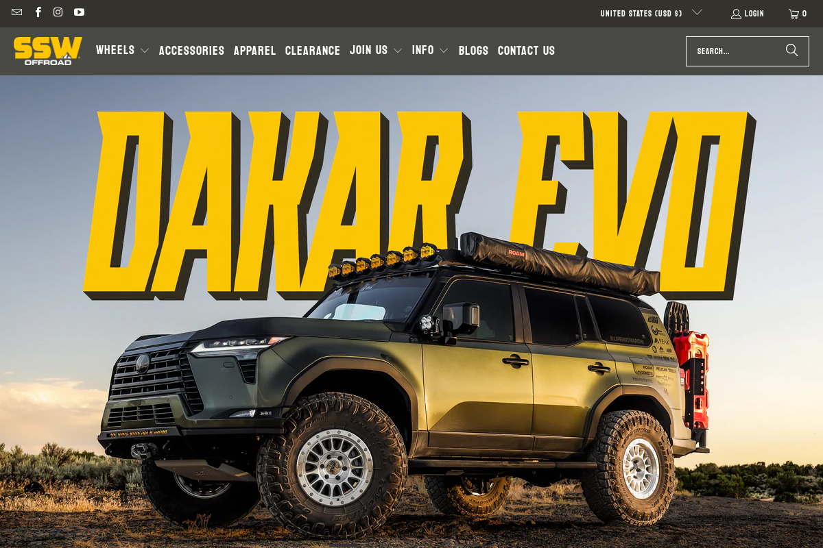 SSW Offroad® homepage screenshot