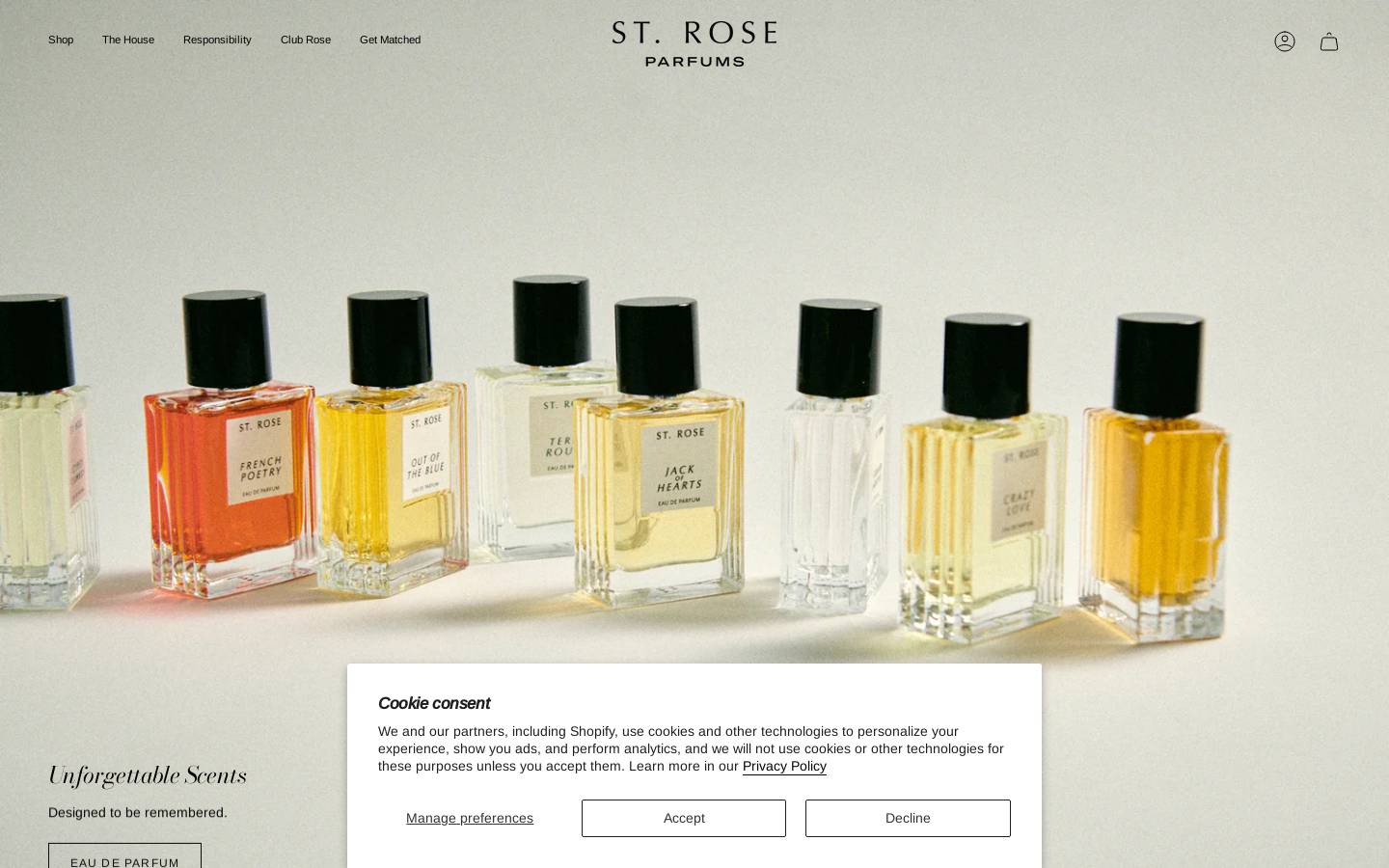 st-rose.com homepage screenshot