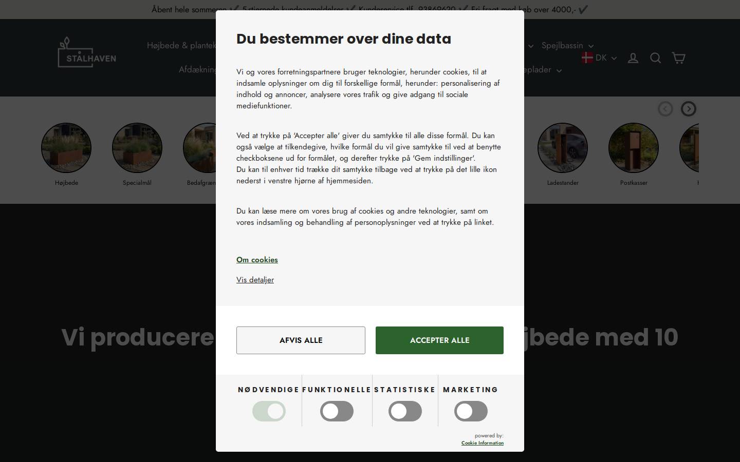 Stålhaven ApS homepage screenshot