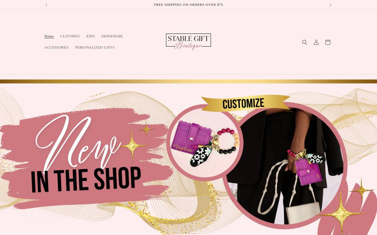 stablegiftboutique.com homepage screenshot
