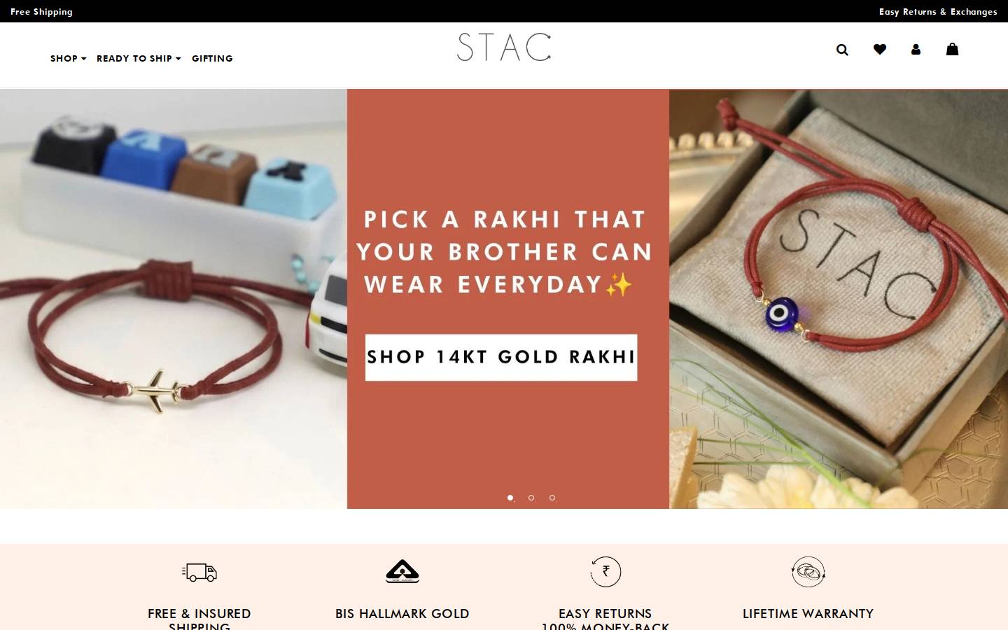 stacfinejewellery.com homepage screenshot
