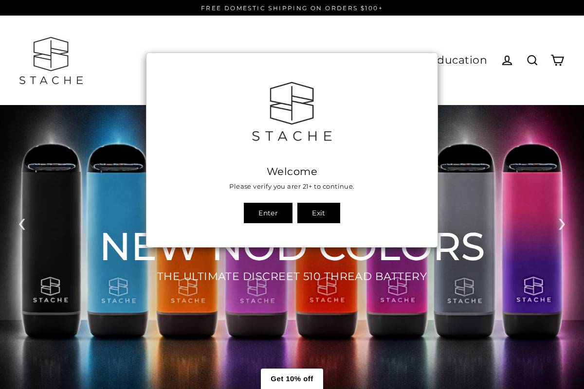 stacheproducts.com homepage screenshot