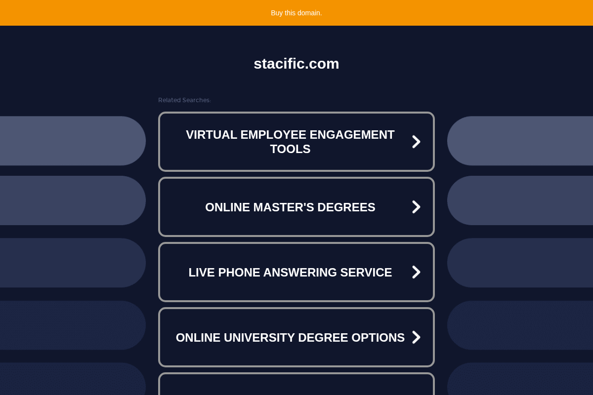 stacific.com homepage screenshot