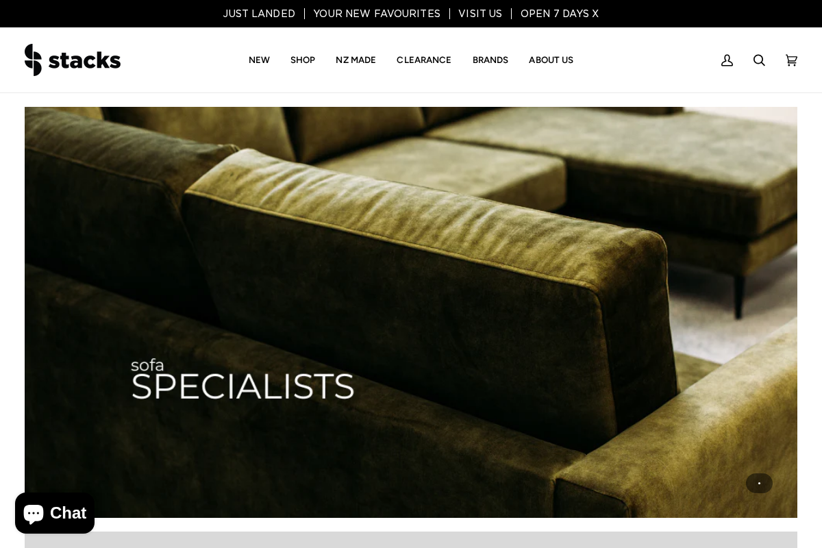 Stacks Furniture Store homepage screenshot
