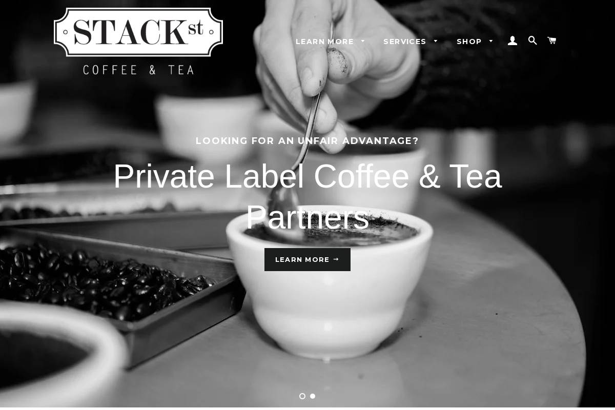 stackstcoffee.com homepage screenshot