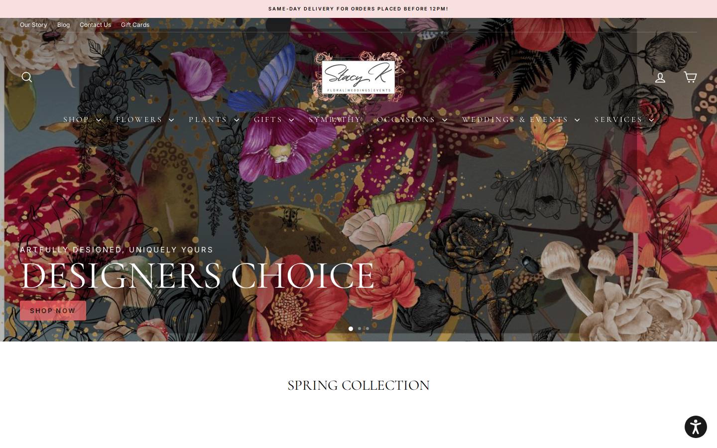 stacykfloral.com homepage screenshot