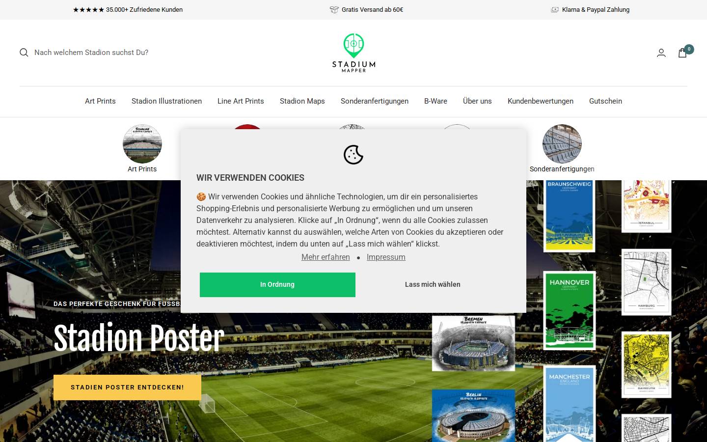 Stadium Mapper homepage screenshot