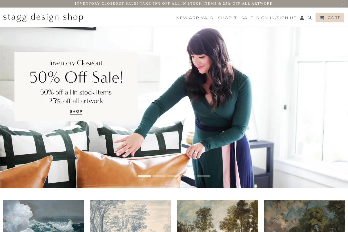 staggdesignshop.com homepage screenshot