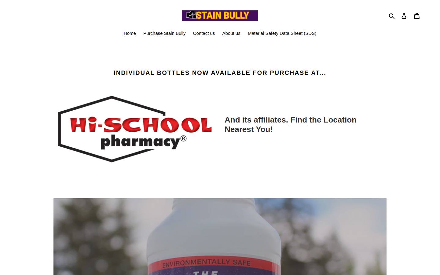 stainbully.com homepage screenshot