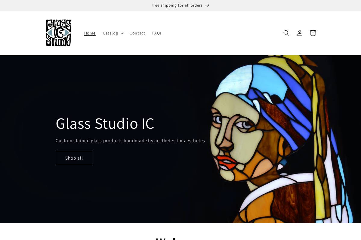stainglassic.com homepage screenshot