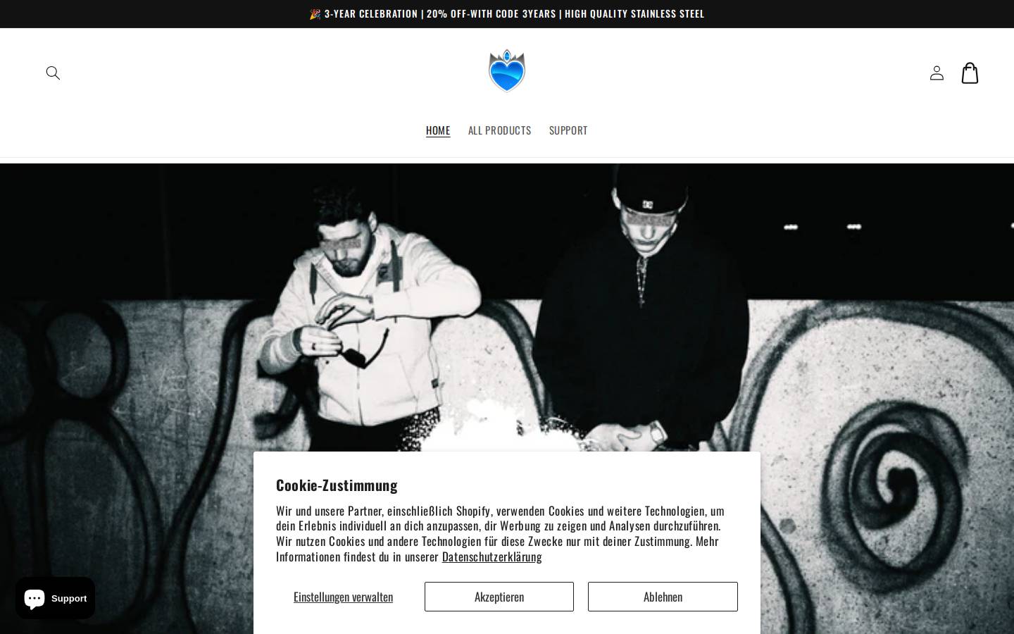 stainless-jewellery.de homepage screenshot