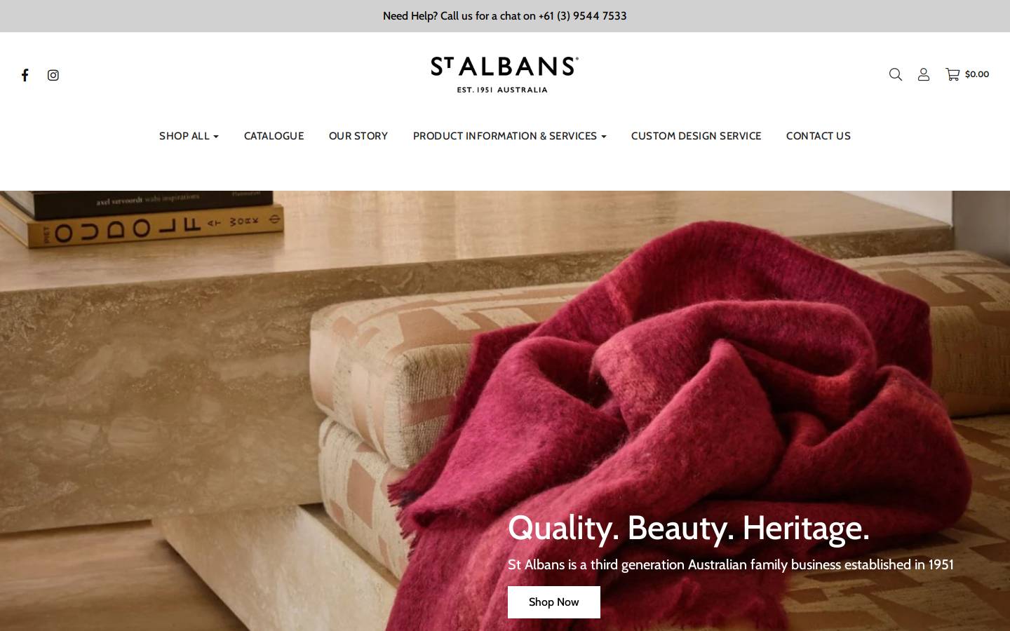stalbans.com.au homepage screenshot