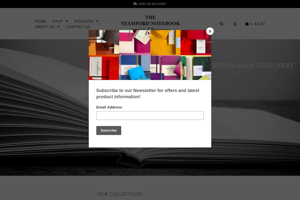 Stamfordnotebooks homepage screenshot