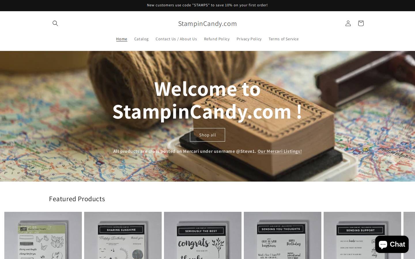 stampincandy.com homepage screenshot