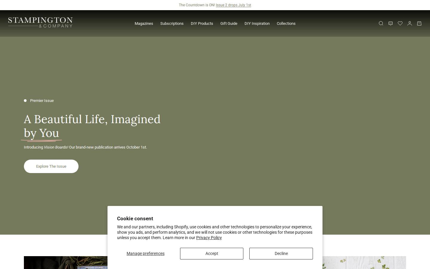 stampington.com homepage screenshot