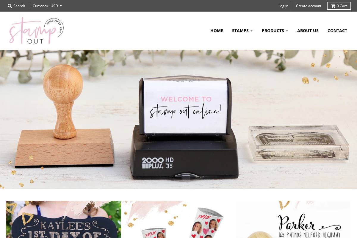 stampoutonline.com homepage screenshot