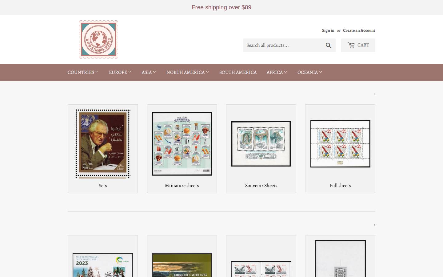 Stamps.com homepage screenshot