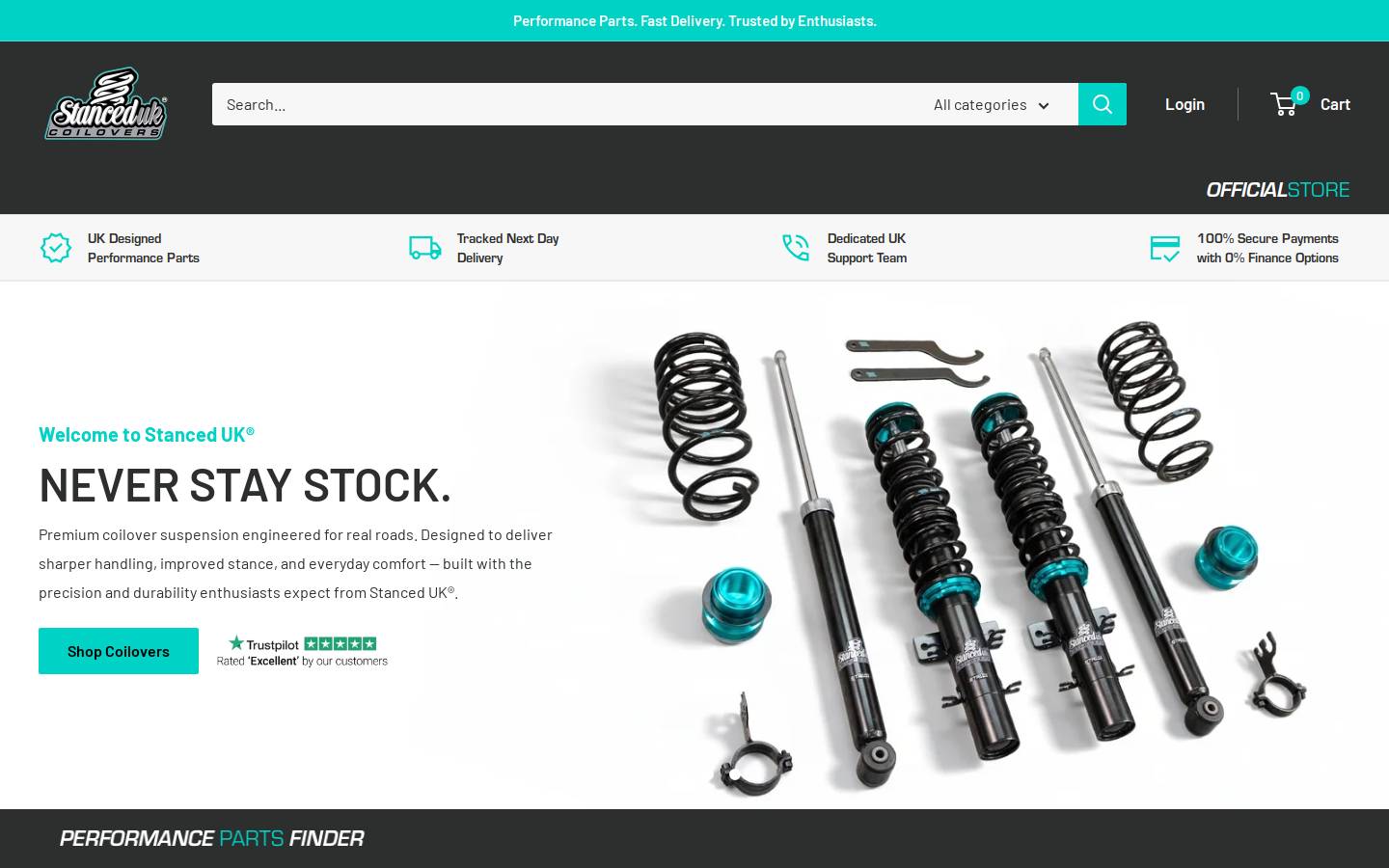 Stanced UK homepage screenshot