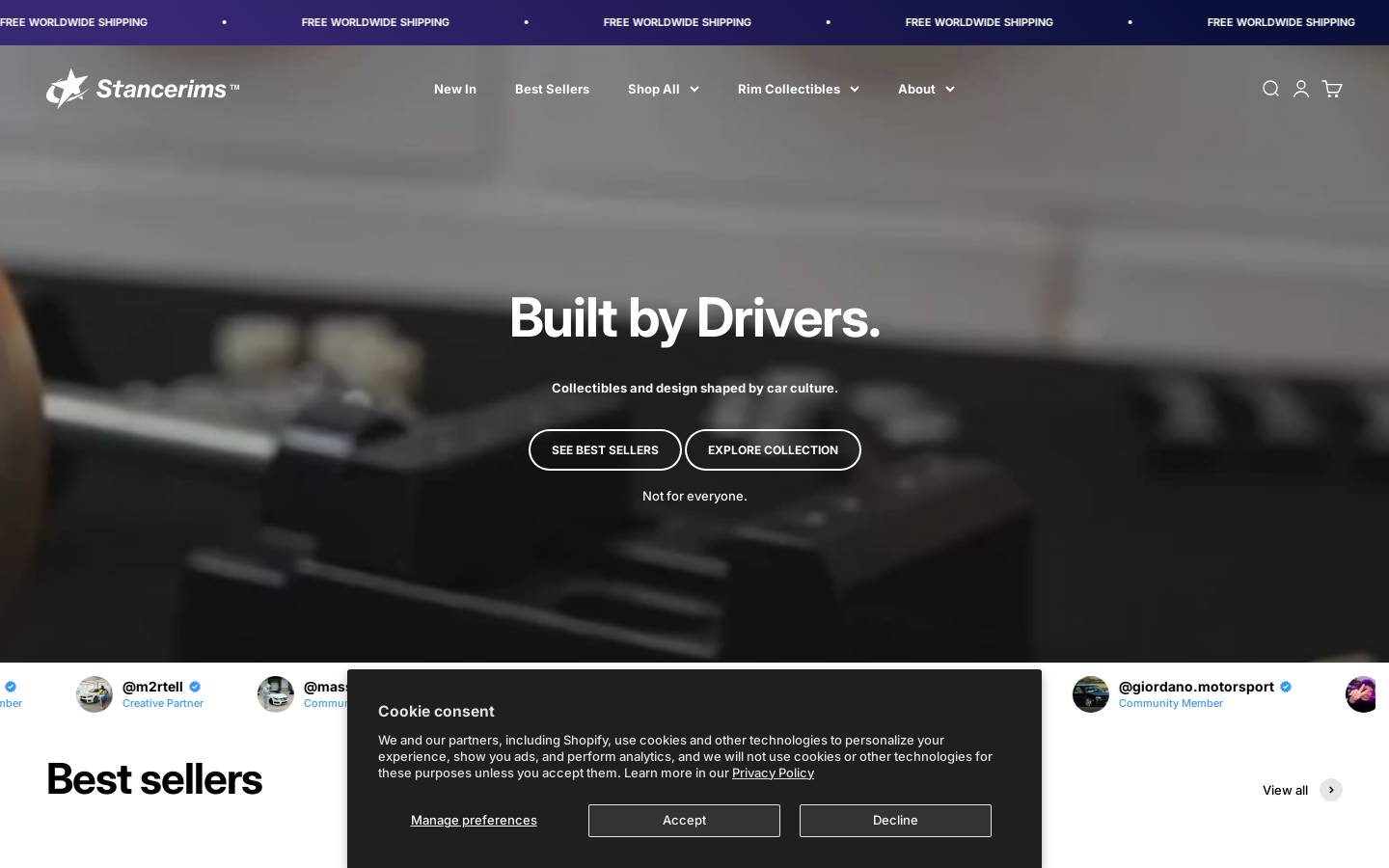Stancerims homepage screenshot