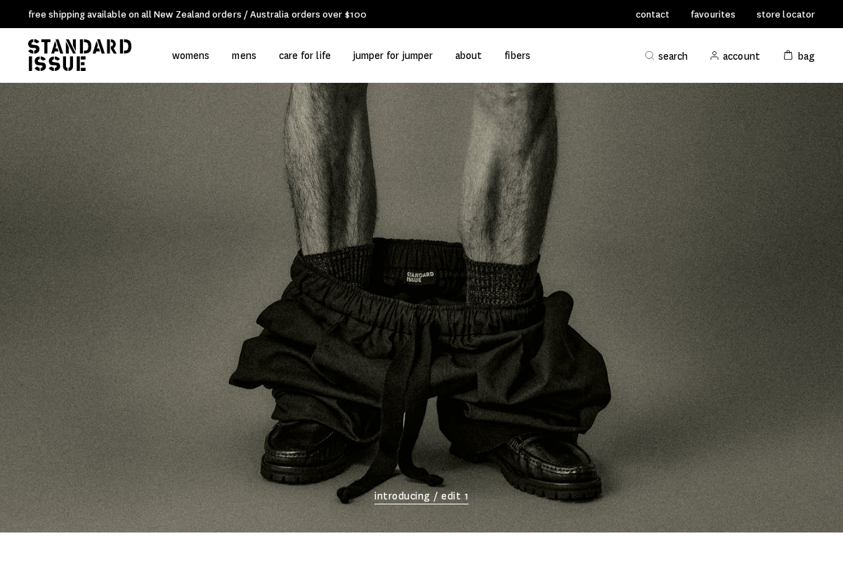 Standard Issue homepage screenshot