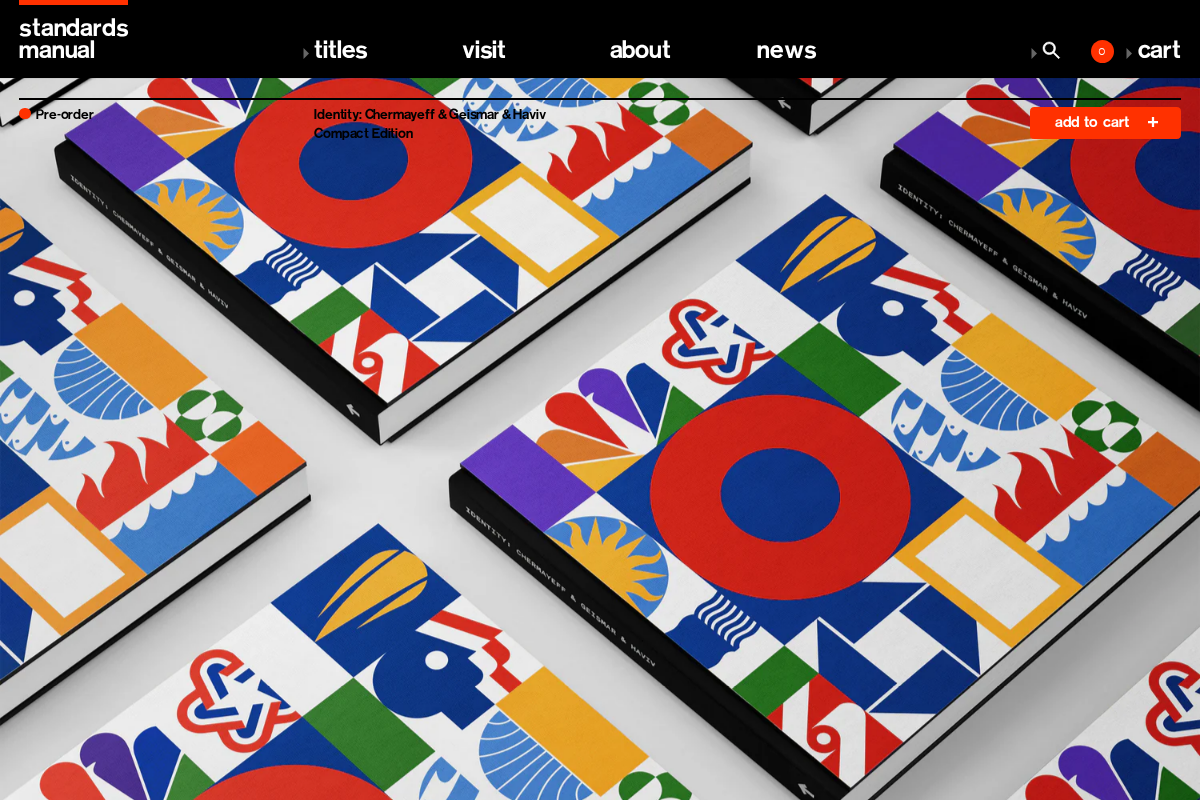 Standards Manual homepage screenshot