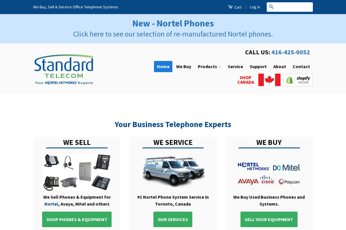 standardtele.com homepage screenshot