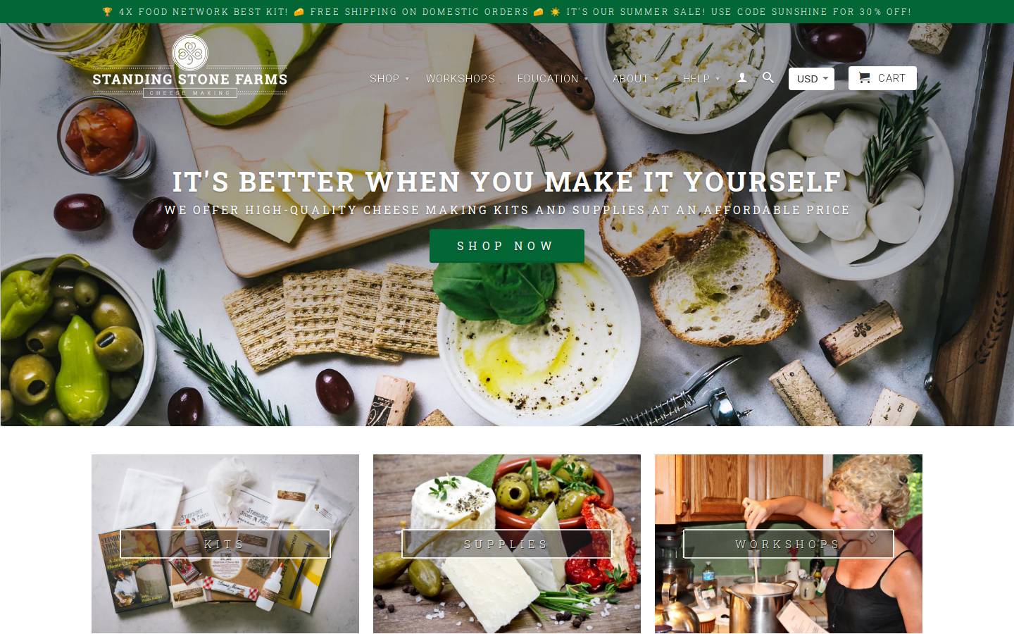 standingstonefarms.com homepage screenshot