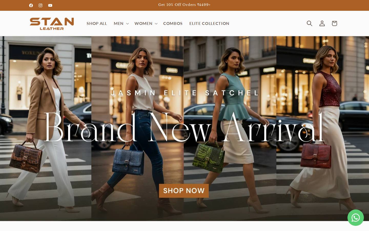 stanleather.in homepage screenshot
