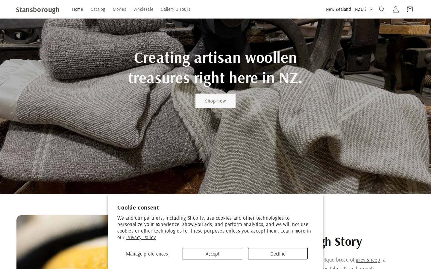 stansborough.co.nz homepage screenshot