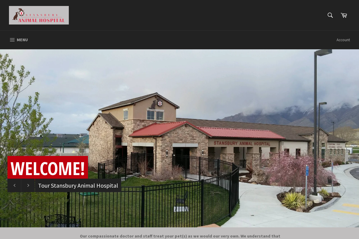stansburyanimalhospital.com homepage screenshot
