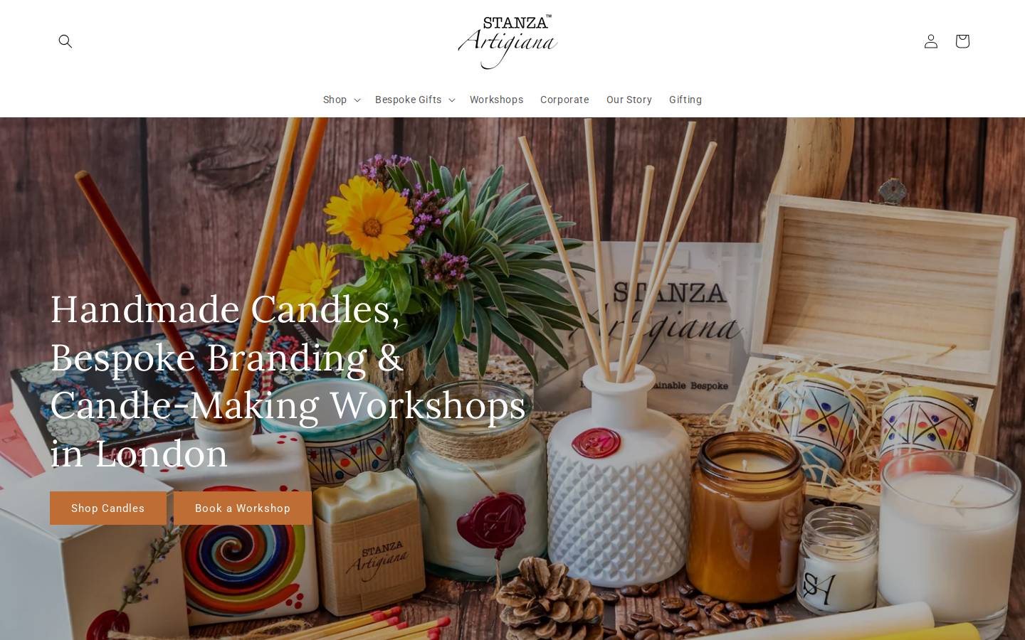 stanzaartigiana.com homepage screenshot
