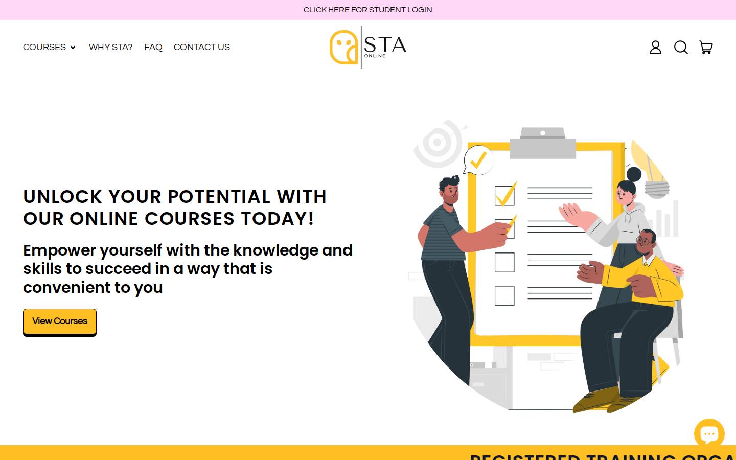 staonline.com.au homepage screenshot