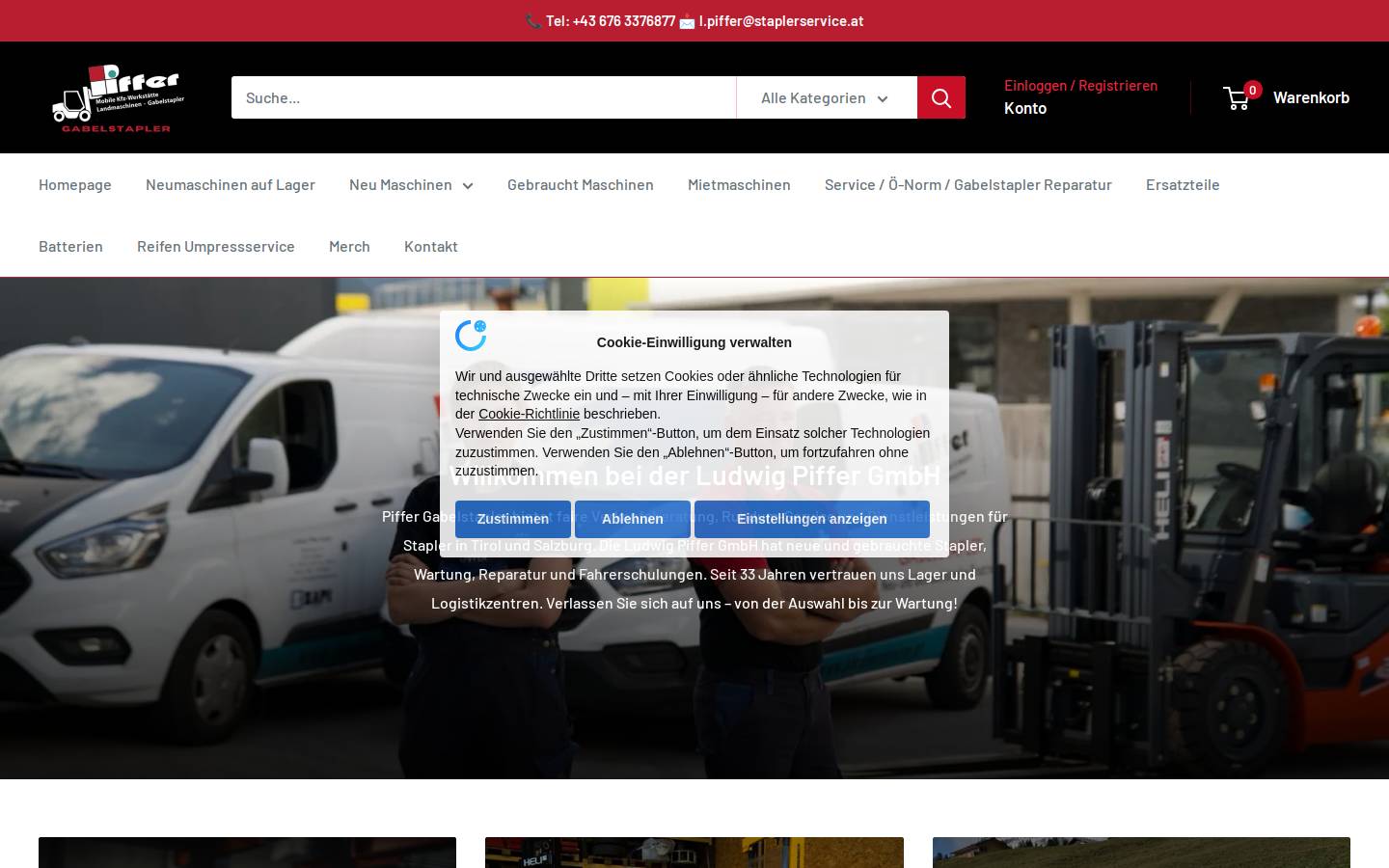 staplerservice.at homepage screenshot