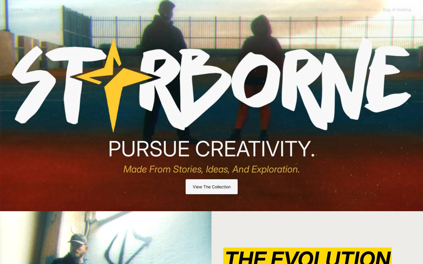starborneapparel.com homepage screenshot