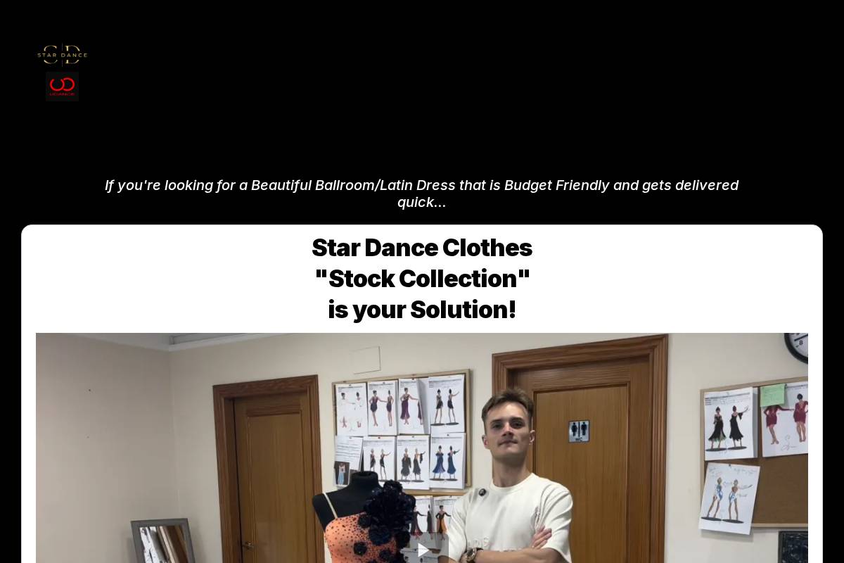 stardanceclothes.com homepage screenshot