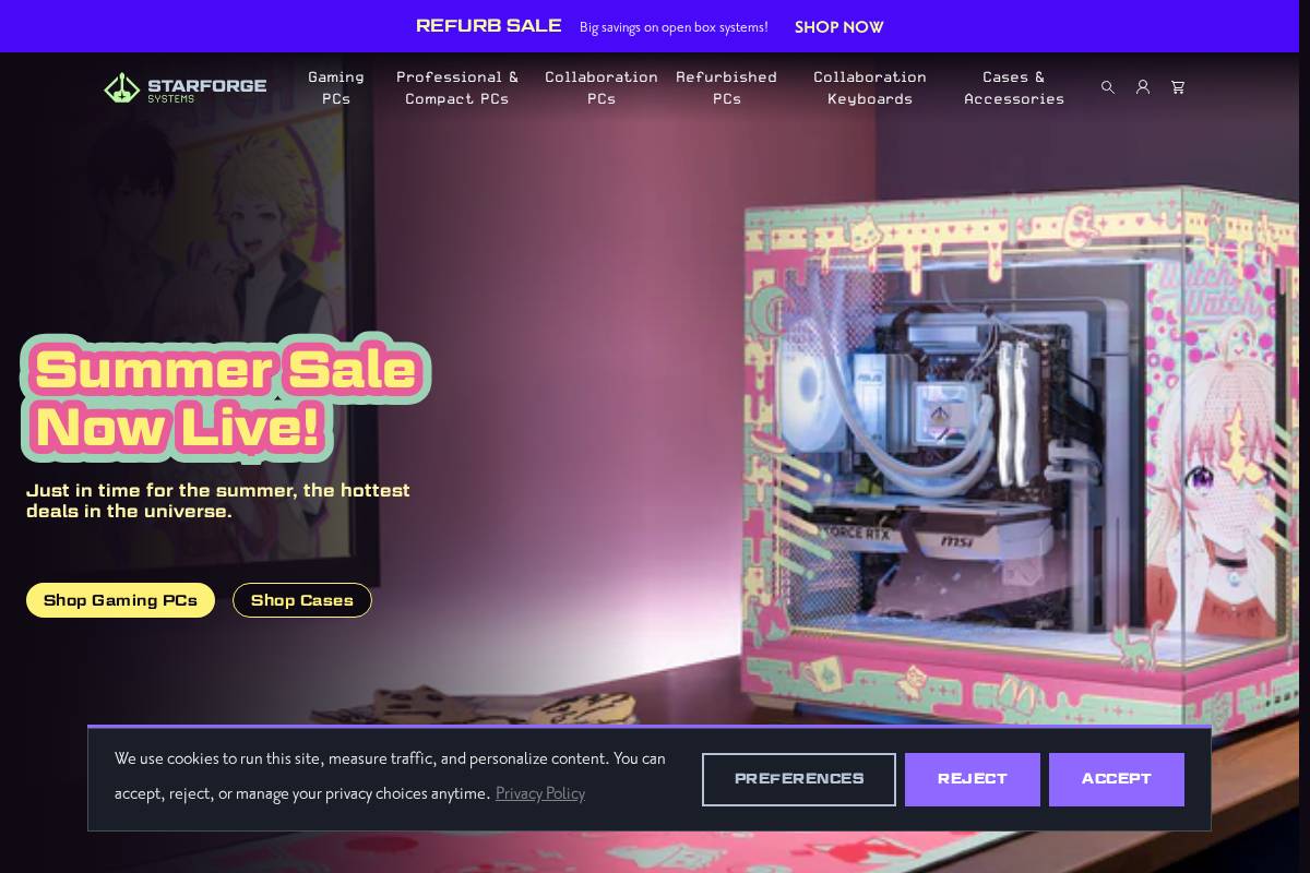 Starforge Systems homepage screenshot