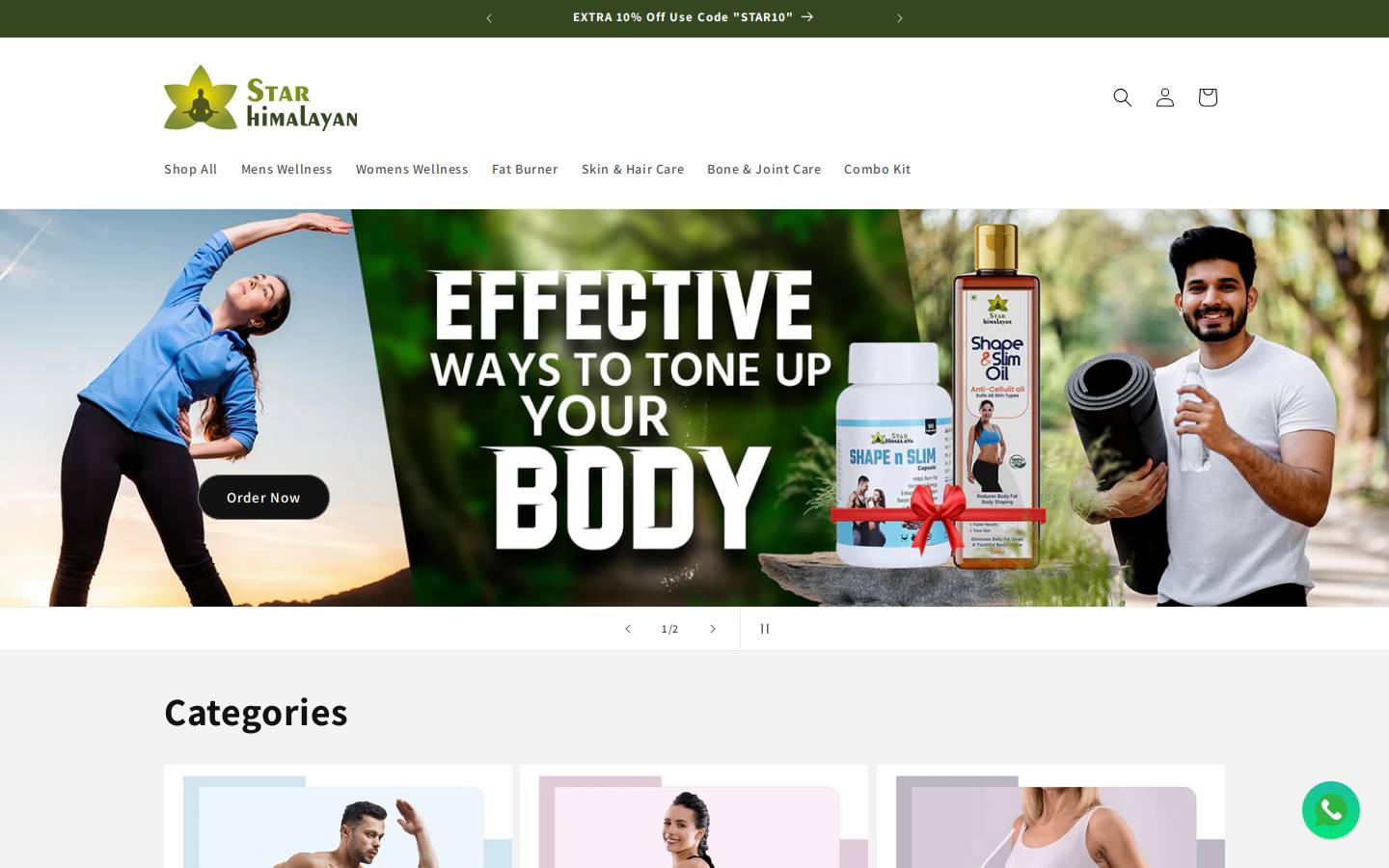 starhimalayan.com homepage screenshot